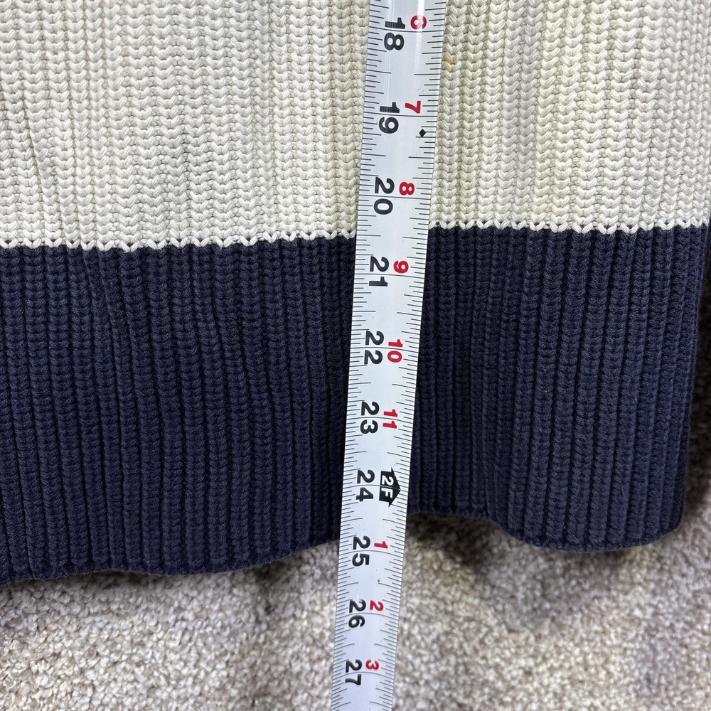 Lauren Ralph Lauren Sweater Womens Medium Navy White Stripe Boat Neck Pullover - Picture 4 of 6